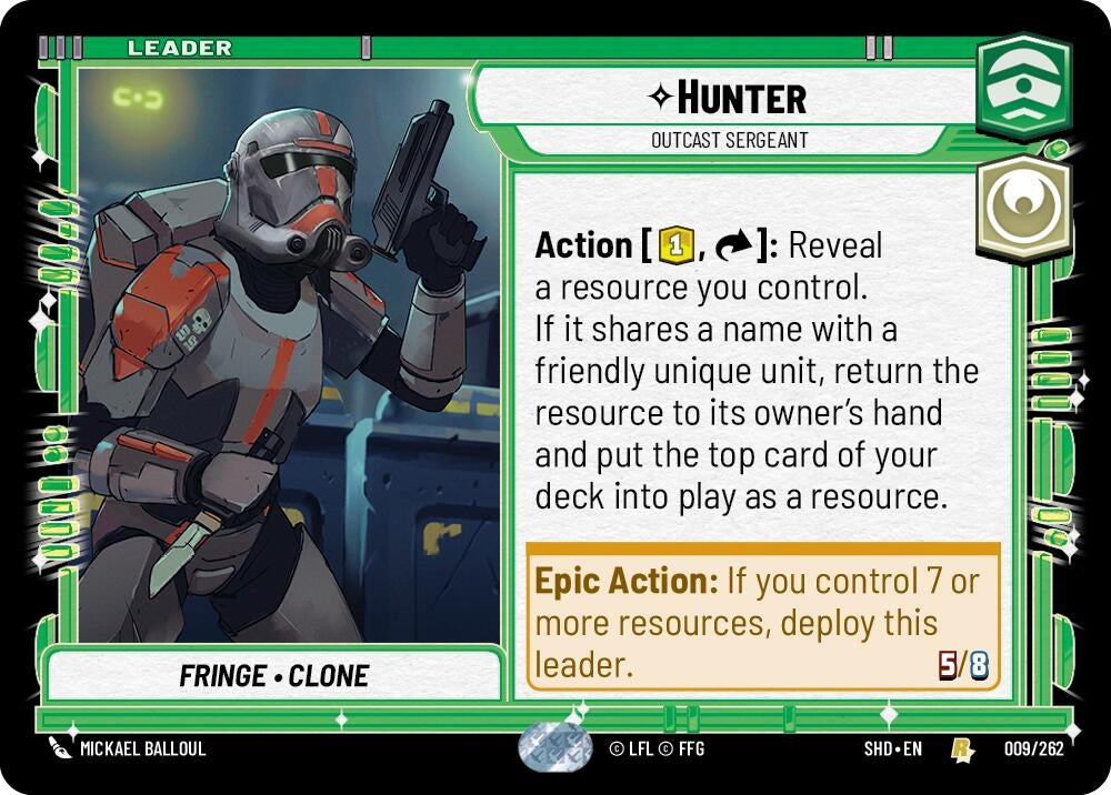 Hunter - Outcast Sergeant (9) (SHD) - Star Wars: Unlimited Single