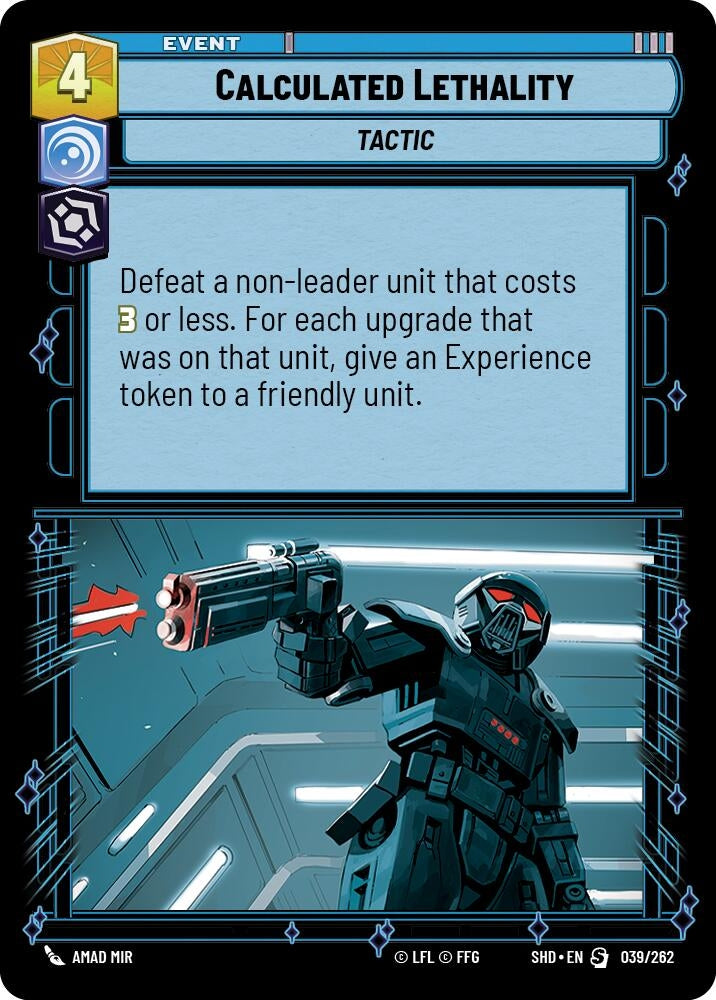 Calculated Lethality (39) (SHD) - Star Wars: Unlimited Single