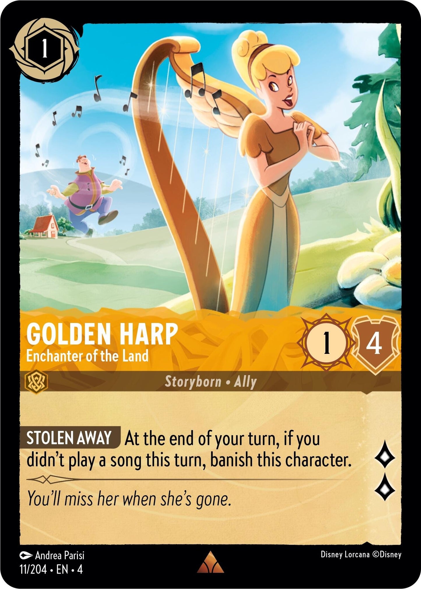 Golden Harp - Enchanter of the Land (11) (4) - Disney Lorcana Single
