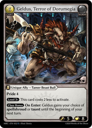 Image for Geldus, Terror of Dorumegia (052) (Mercurial Heart) - Grand Archive TCG