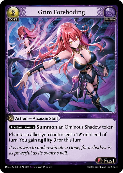 Image for Grim Foreboding (028) (Tristan Re:Collection, Shadowdancer) - Grand Archive TCG