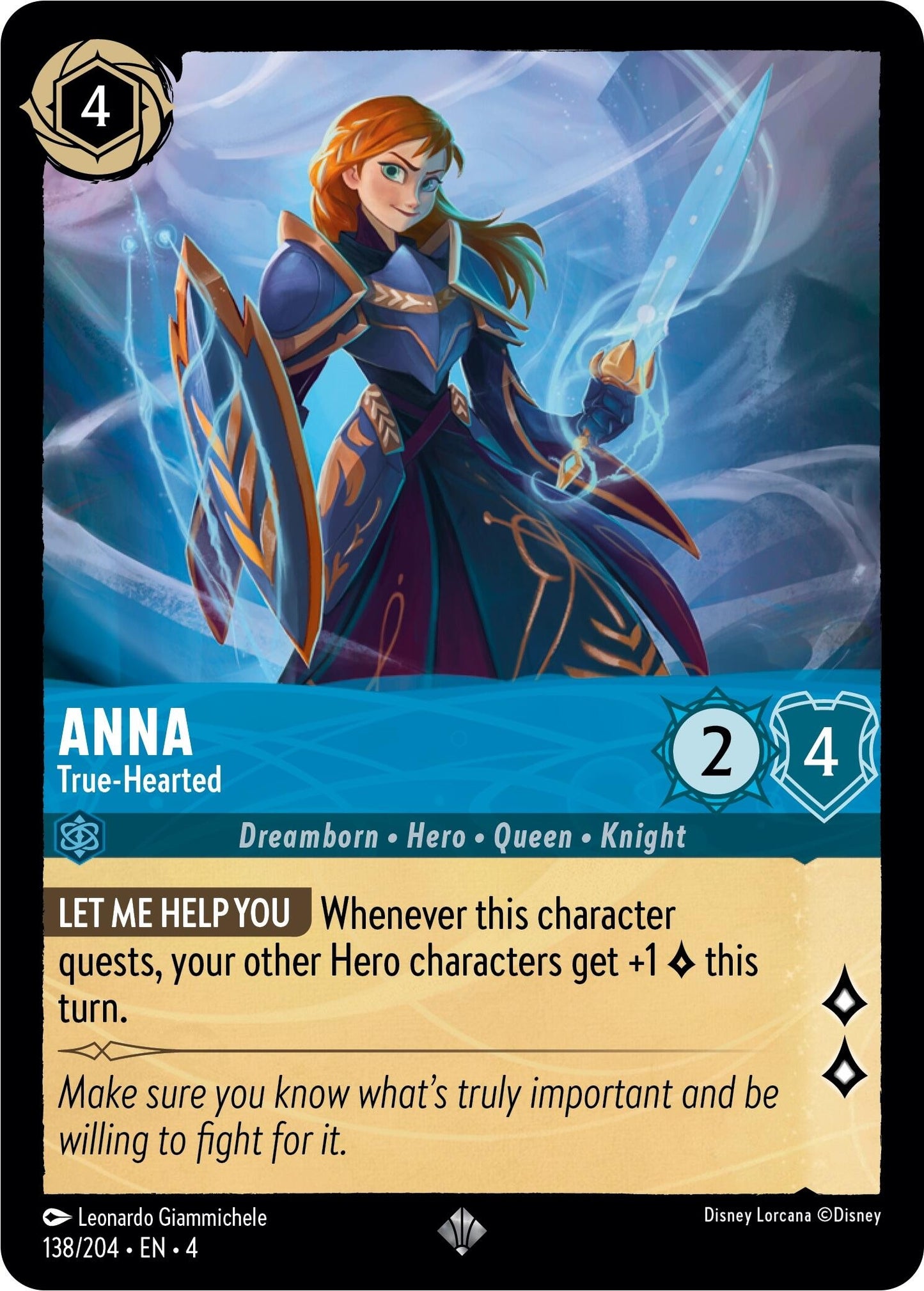 Anna - True-Hearted (138) (4) - Disney Lorcana Single