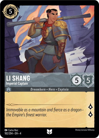 Li Shang - Imperial Captain (182) (4) - Disney Lorcana Single