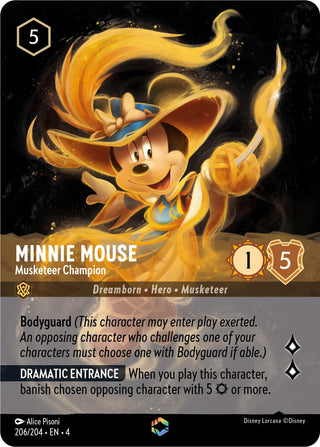 Minnie Mouse - Musketeer Champion (Enchanted) (206) (4) - Disney Lorcana Single