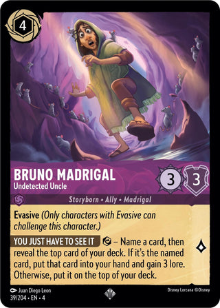 Bruno Madrigal - Undetected Uncle (39) (4) - Disney Lorcana Single