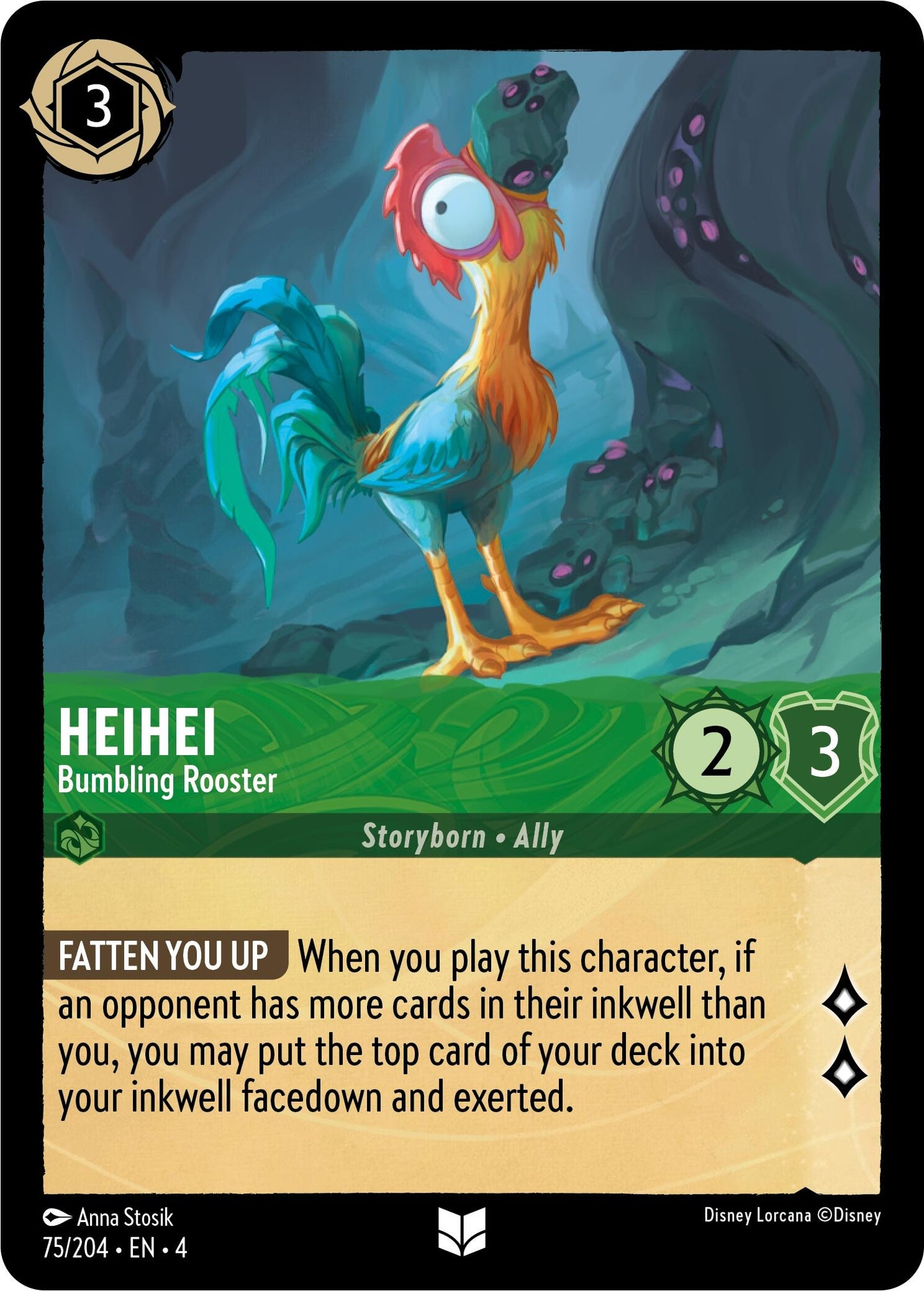 Heihei - Bumbling Rooster (75) (4) - Disney Lorcana Single