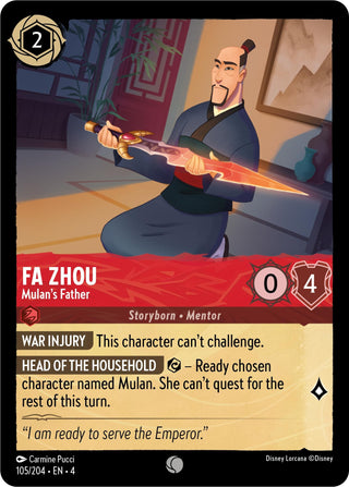 Fa Zhou - Mulan’s Father (105) (4) - Disney Lorcana Single