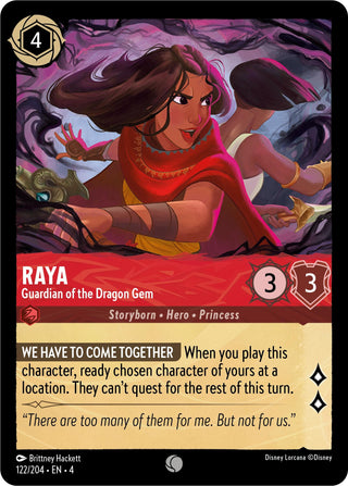 Raya - Guardian of the Dragon Gem (122) (4) - Disney Lorcana Single