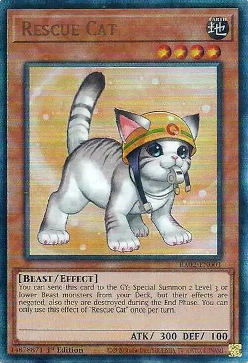 Rescue Cat (Alternate Art) (PUR) (2001) (RA02) - YuGiOh Single