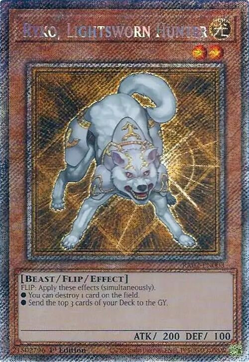 Ryko Lightsworn Hunter (Platinum Secret Rare) (2003) (RA02) - YuGiOh Single