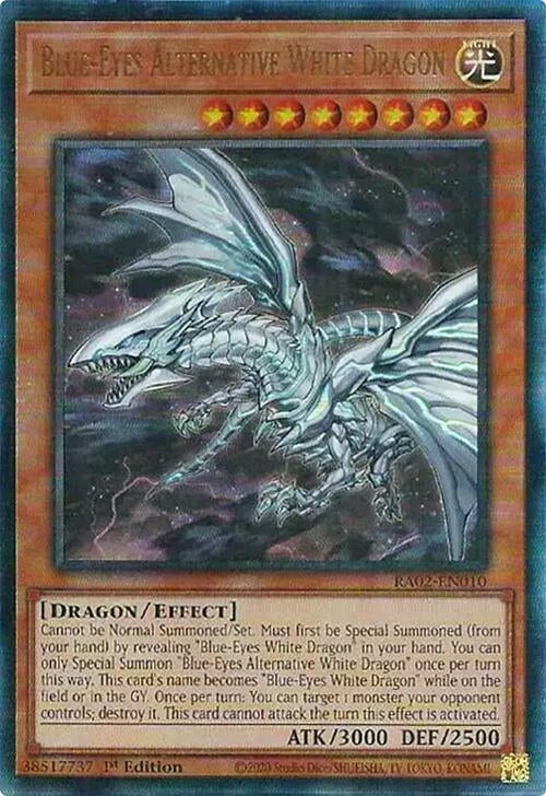 Blue-Eyes Alternative White Dragon (PUR) (2010) (RA02) - YuGiOh Single