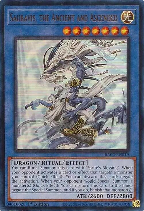 Sauravis the Ancient and Ascended (UR) (2019) (RA02) - YuGiOh Single