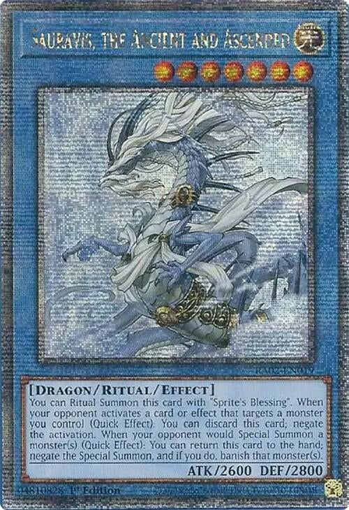 Sauravis the Ancient and Ascended (Quarter Century Secret Rare) (2019) (RA02) - YuGiOh Single