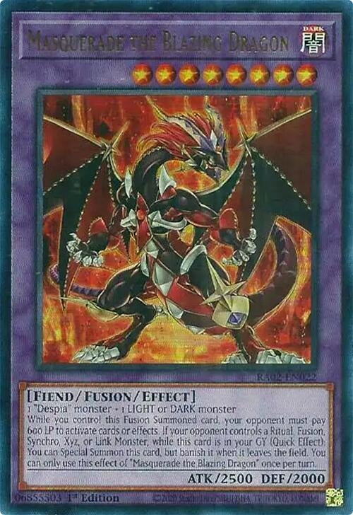 Masquerade the Blazing Dragon (UR) (2022) (RA02) - YuGiOh Single