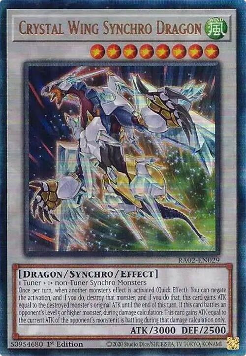 Crystal Wing Synchro Dragon (PUR) (2029) (RA02) - YuGiOh Single