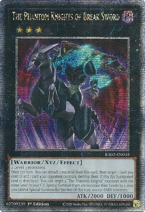 The Phantom Knights of Break Sword (Quarter Century Secret Rare) (2035) (RA02) - YuGiOh Single