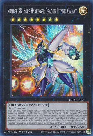 Number 38: Hope Harbinger Dragon Titanic Galaxy (2036) (RA02) - YuGiOh Single