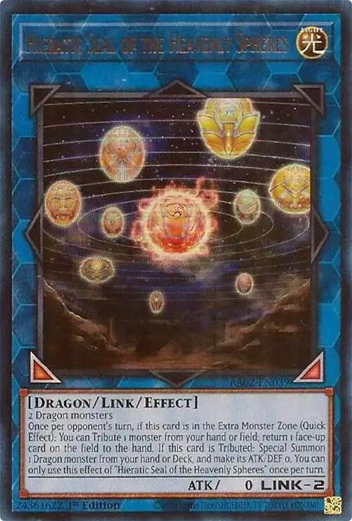 Hieratic Seal of the Heavenly Spheres (UR) (2039) (RA02) - YuGiOh Single