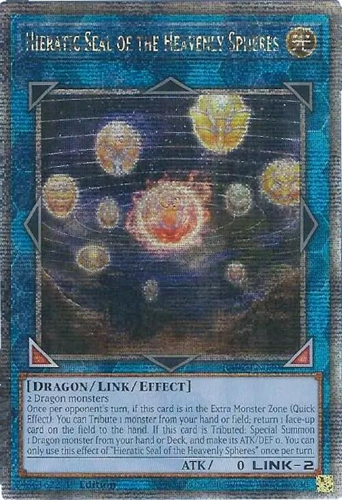 Hieratic Seal of the Heavenly Spheres (Quarter Century Secret Rare) (2039) (RA02) - YuGiOh Single