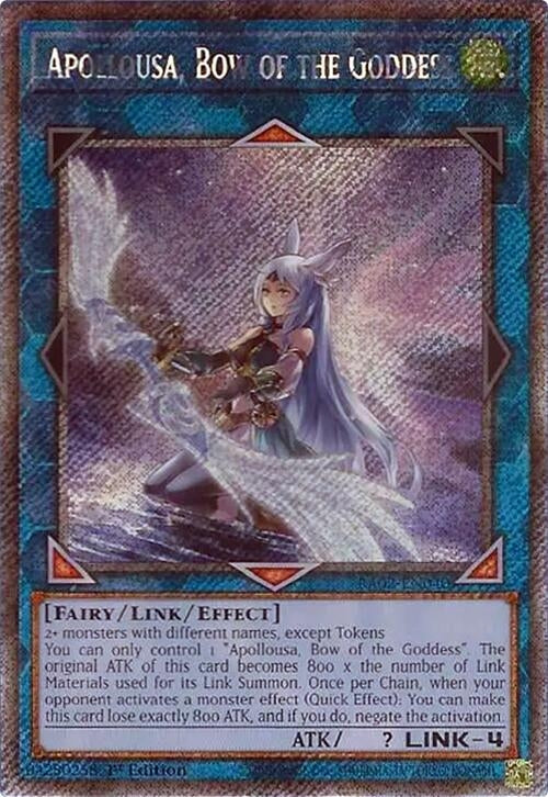Apollousa Bow of the Goddess (Alternate Art) (Platinum Secret Rare) (2040) (RA02) - YuGiOh Single