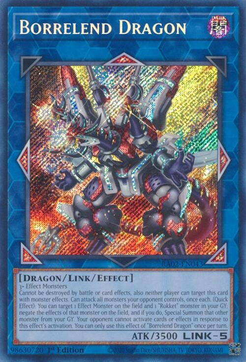 Borrelend Dragon (Secret Rare) (2043) (RA02) - YuGiOh Single