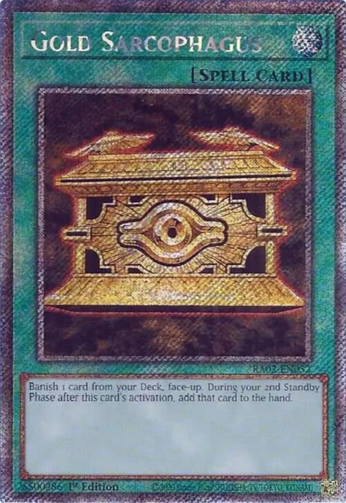 Gold Sarcophagus (Platinum Secret Rare) (2052) (RA02) - YuGiOh Single