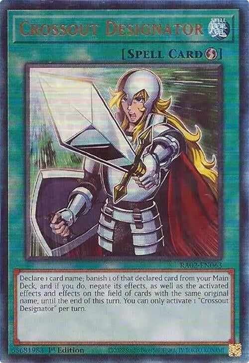 Crossout Designator (PUR) (2063) (RA02) - YuGiOh Single