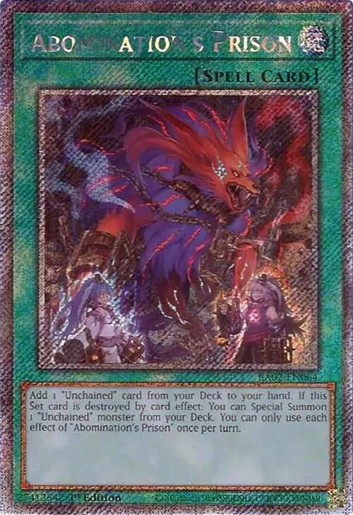 Abomination’s Prison (Platinum Secret Rare) (2064) (RA02) - YuGiOh Single