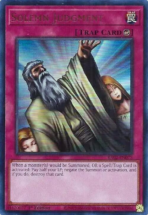 Solemn Judgment (UR) (2075) (RA02) - YuGiOh Single