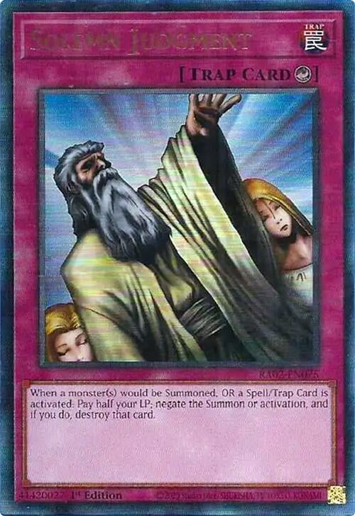 Solemn Judgment (PUR) (2075) (RA02) - YuGiOh Single