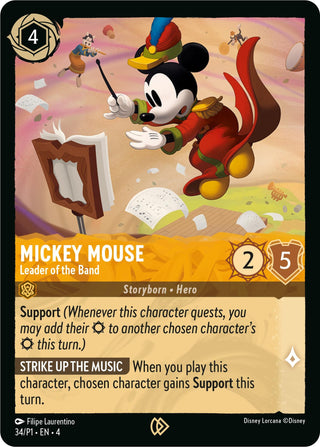 Mickey Mouse - Leader of the Band (34) (DLPC) - Disney Lorcana Single