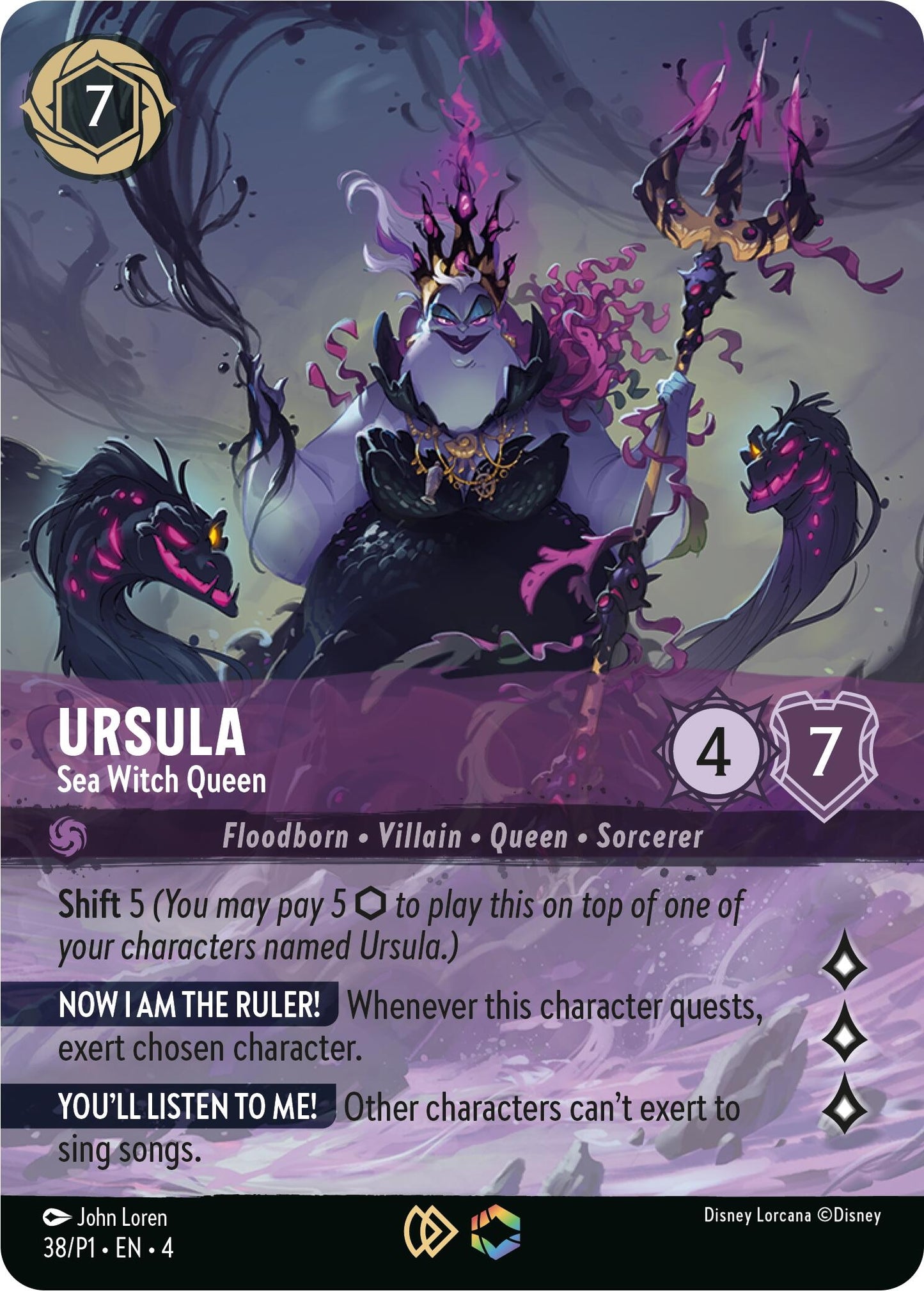 Ursula - Sea Witch Queen (Store Championship) (38) (DLPC) - Disney Lorcana Single