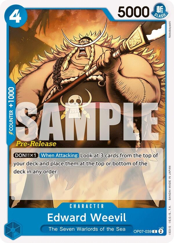 Edward Weevil (7039) (OP07 PRE) - One Piece Card Game Single