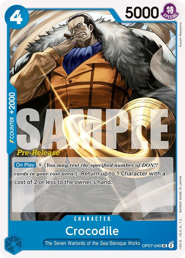 Crocodile (7040) (OP07 PRE) - One Piece Card Game Single