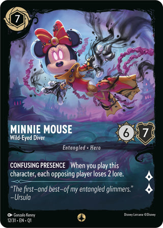Minnie Mouse - Wild-Eyed Diver (12) (Q1) - Disney Lorcana Single