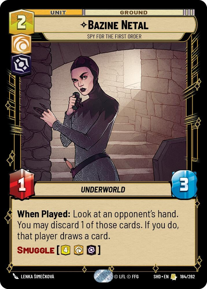 Bazine Netal - Spy for the First Order (184) (SHD) - Star Wars: Unlimited Single