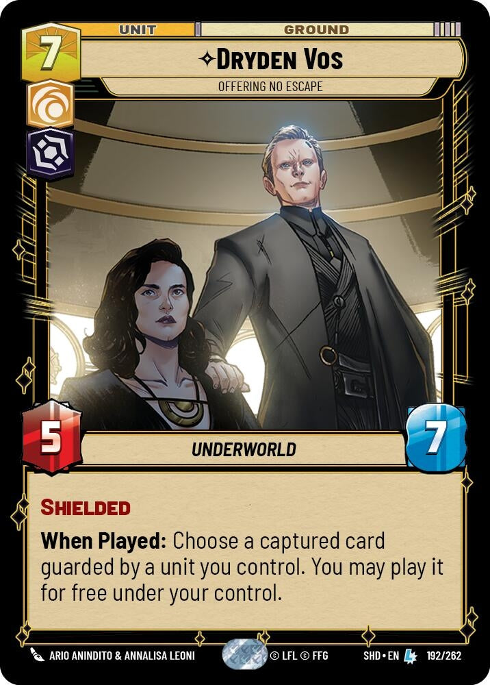 Dryden Vos - Offering No Escape (192) (SHD) - Star Wars: Unlimited Single