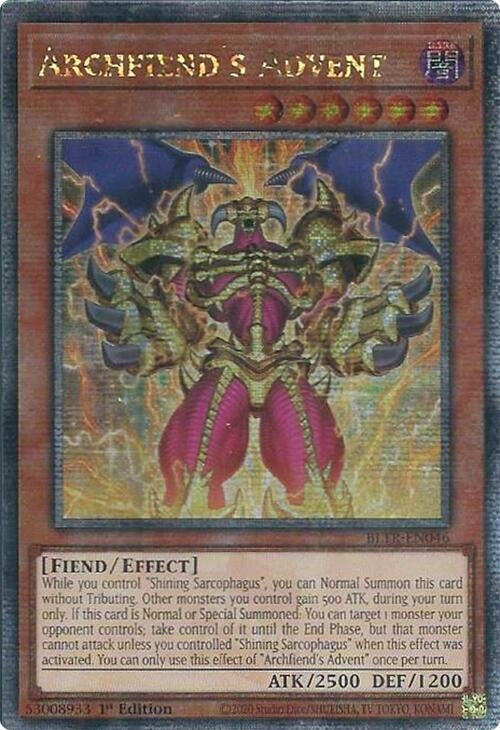 Archfiend’s Advent (Quarter Century Secret Rare) (46) (BLTR) - YuGiOh Single