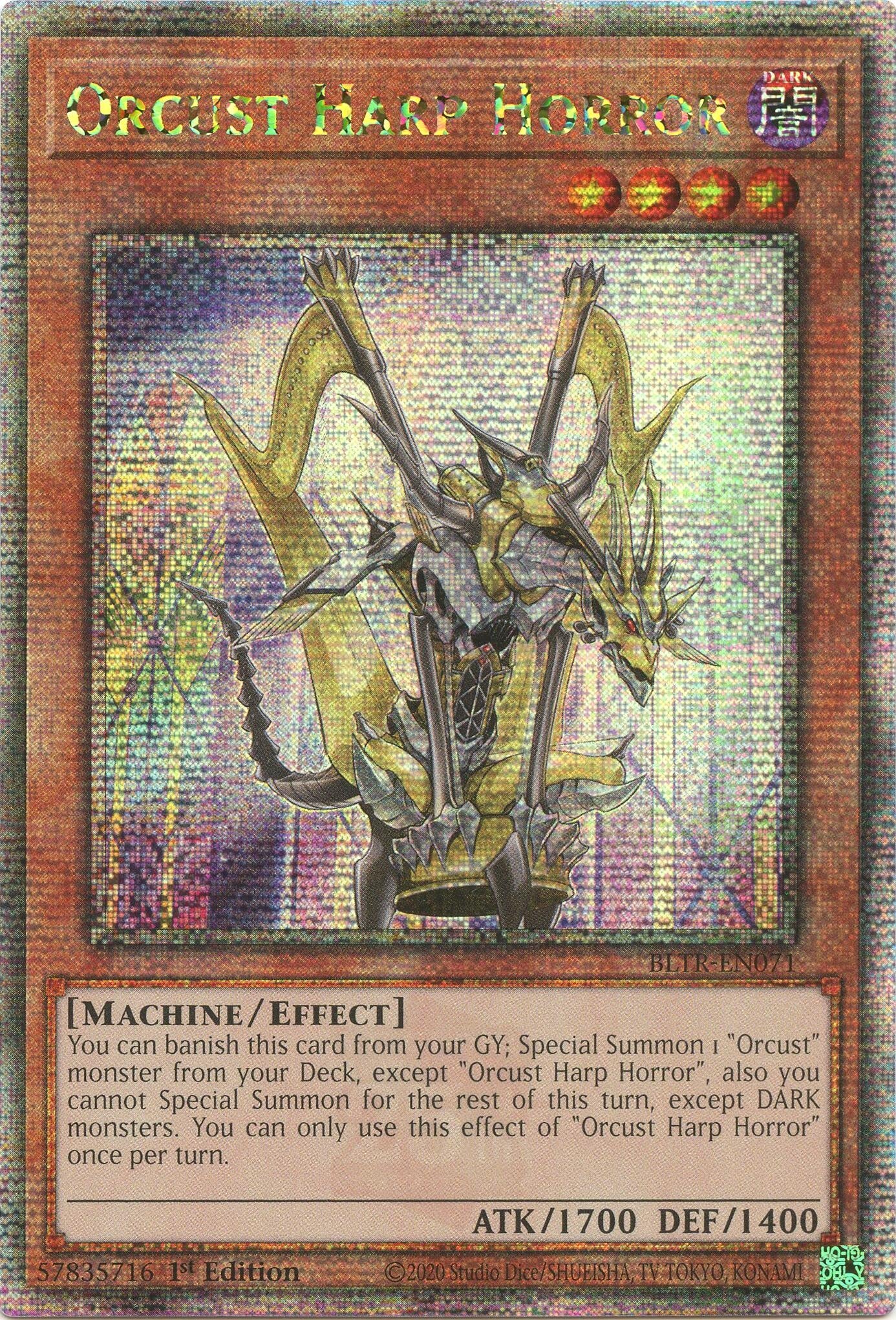 Orcust Harp Horror (Quarter Century Secret Rare) (71) (BLTR) - YuGiOh Single