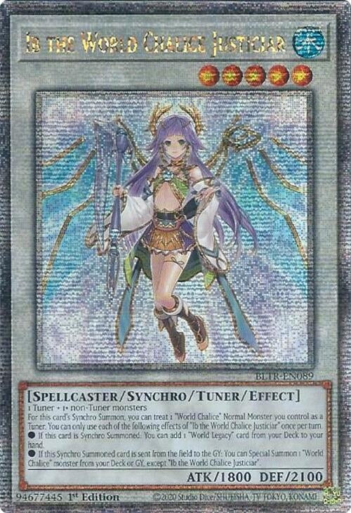 Ib the World Chalice Justiciar (Quarter Century Secret Rare) (89) (BLTR) - YuGiOh Single