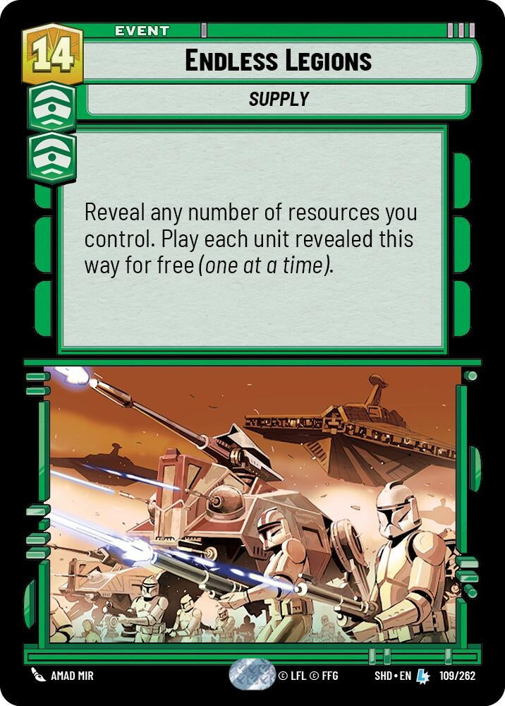 Endless Legions (109) (SHD) - Star Wars: Unlimited Single