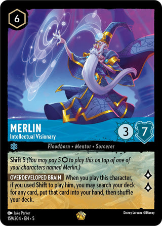 Merlin - Intellectual Visionary (159) (5) - Disney Lorcana Single