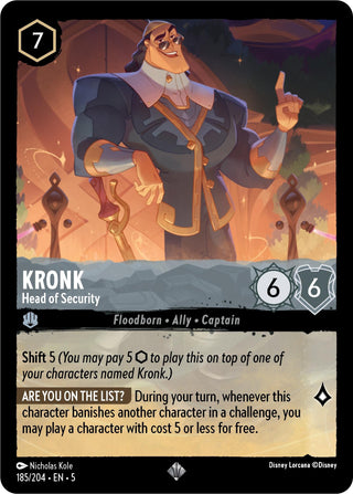 Kronk - Head of Security (185) (5) - Disney Lorcana Single