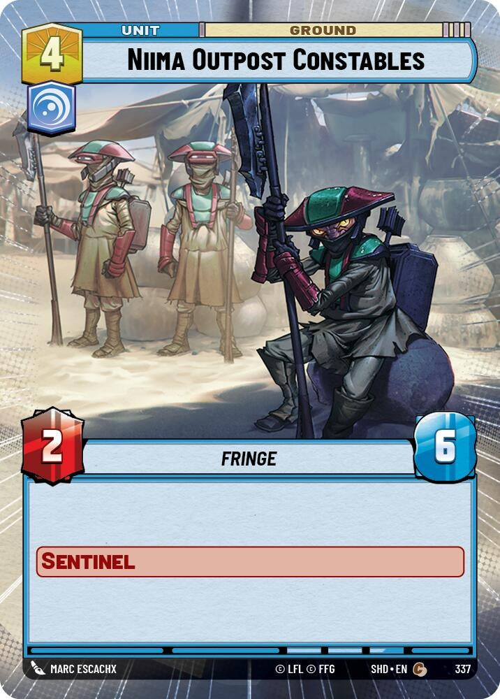 Niima Outpost Constables (Hyperspace) (337) (SHD) - Star Wars: Unlimited Single