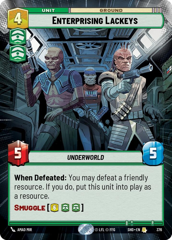 Enterprising Lackeys (Hyperspace) (376) (SHD) - Star Wars: Unlimited Single