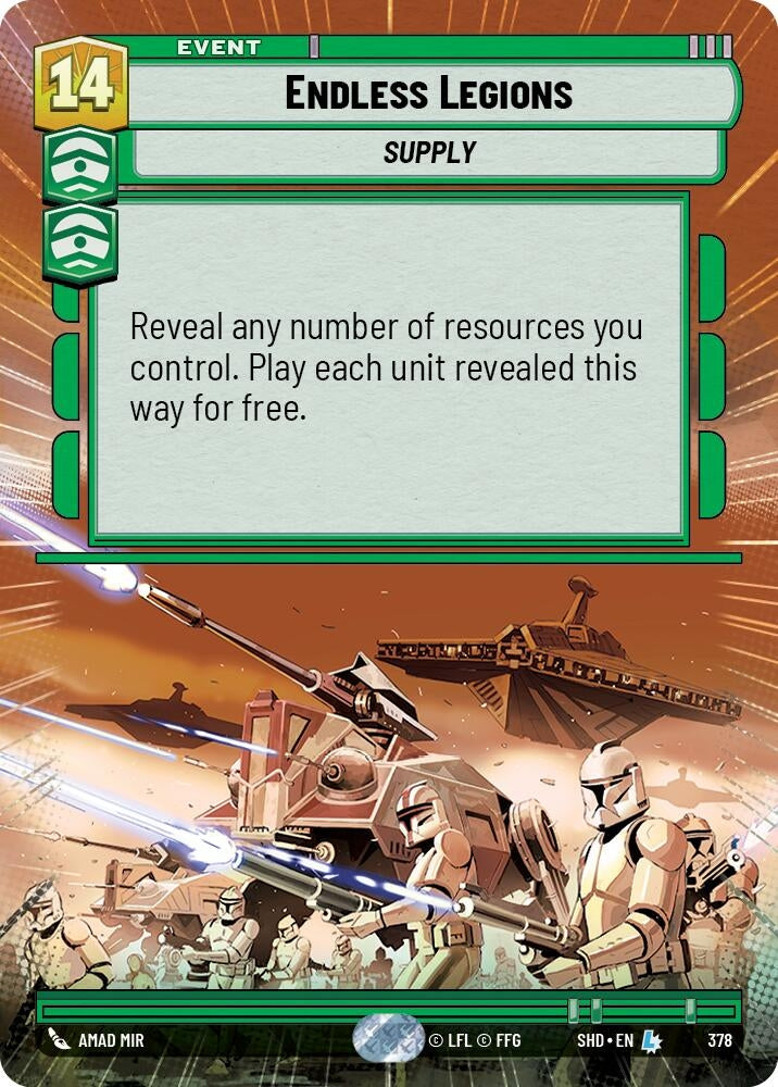 Endless Legions (Hyperspace) (378) (SHD) - Star Wars: Unlimited Single