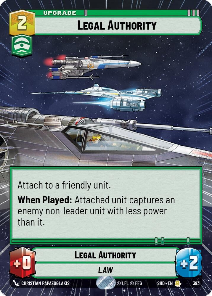 Legal Authority (Hyperspace) (393) (SHD) - Star Wars: Unlimited Single