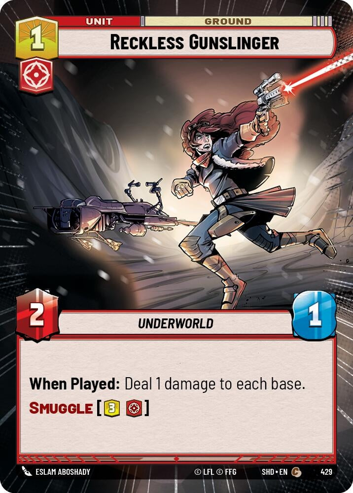 Reckless Gunslinger (Hyperspace) (429) (SHD) - Star Wars: Unlimited Single