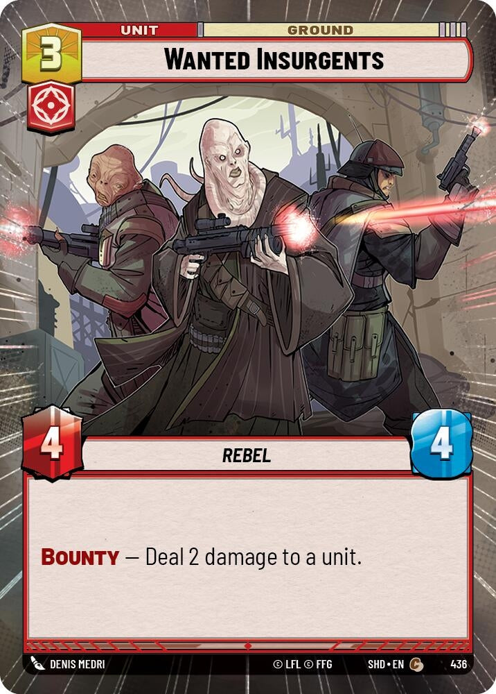 Wanted Insurgents (Hyperspace) (436) (SHD) - Star Wars: Unlimited Single