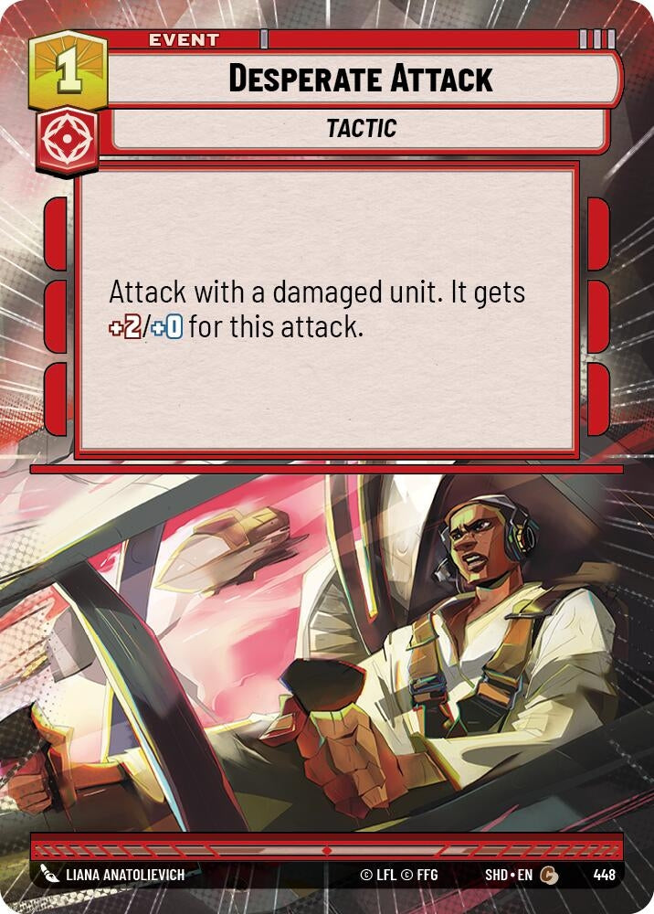 Desperate Attack (Hyperspace) (448) (SHD) - Star Wars: Unlimited Single